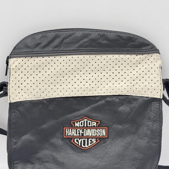 Harley Davidson Shoulder Bag Leather Motorcycle Crossbody Accessory Biker Moto - Picture 2 of 9